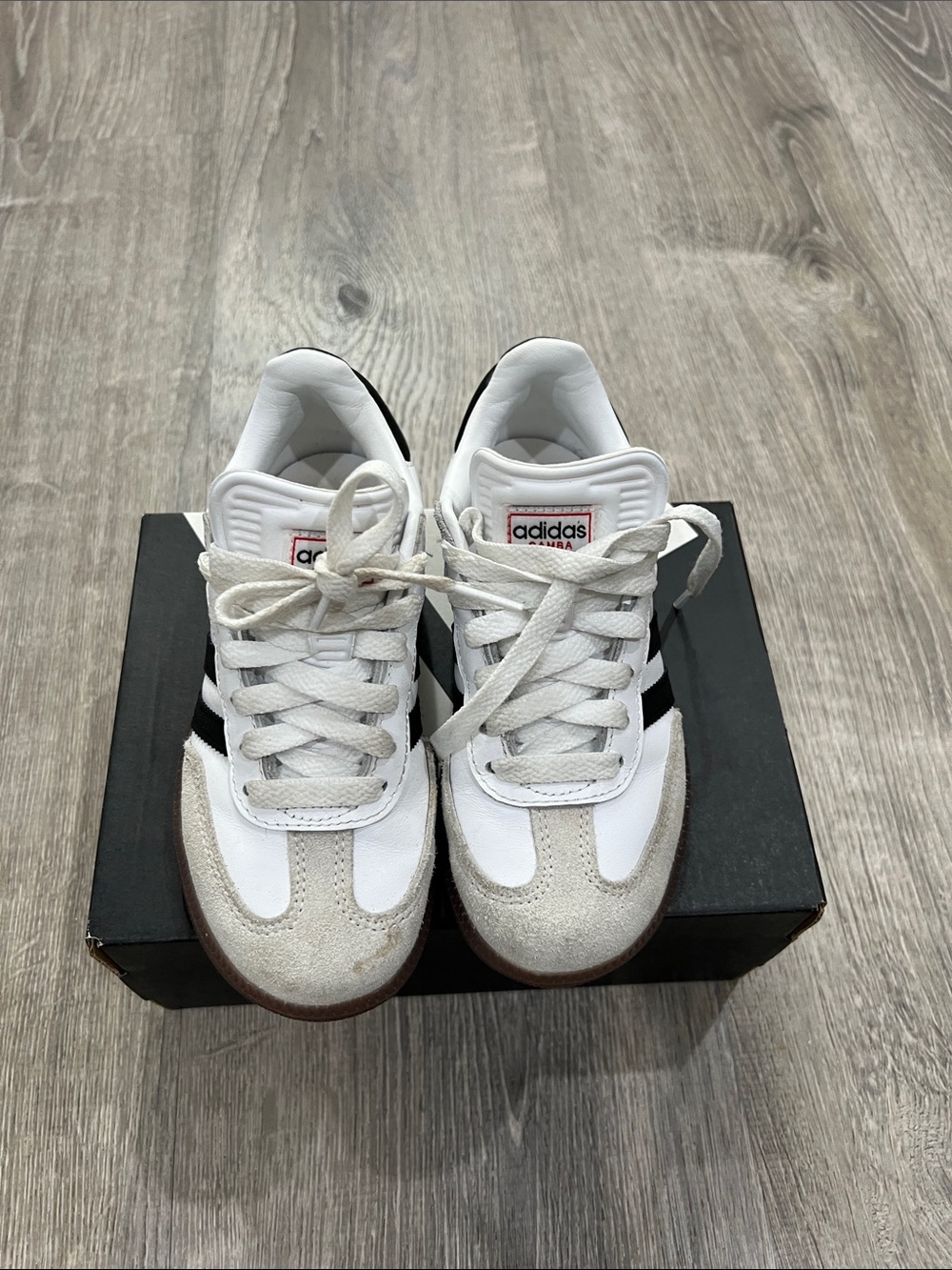 adidas White Black Samba Classic Sneakers